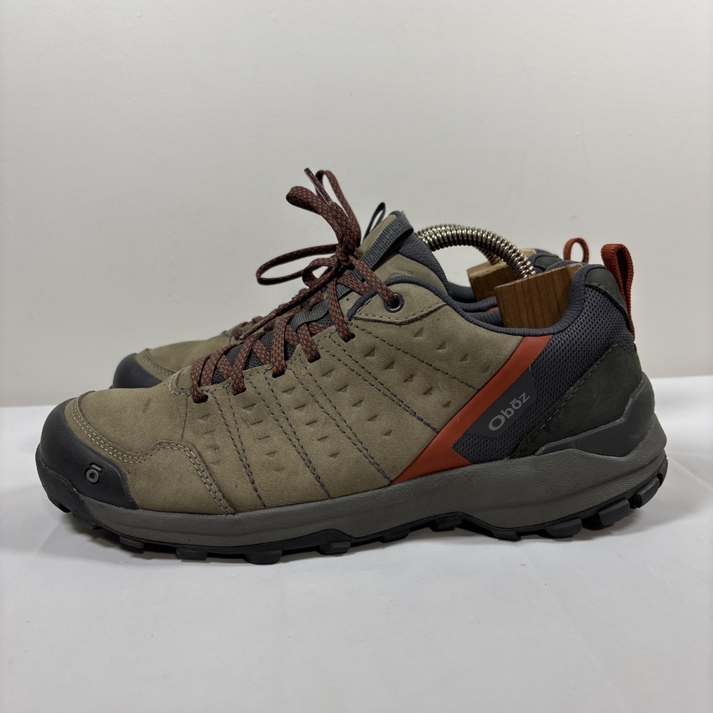 Oboz Sypes Mens 9.5 Low Top Brown Leather B-Dry Trail Hiking Shoes Waterproof - Picture 3 of 12